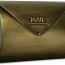 Outdoor Wall Mount Mailbox, 13 x 3.24 x 10.3 inch Antique Brass Waterproof Mail Box, Heavy Duty Wall-Mounted Mailboxes for Home, Envelopes, Magazines & Small Packages