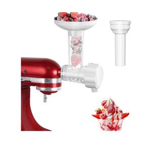 Frozen Fruit Soft Serve Maker for Kitchenaid Mixer, Dairy-Free Ice Cream Maker Attachment, Frozen Yogurt and Dessert Machine, Dishwasher Safe