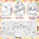 Easter He is Risen Giant Coloring Poster for Kids Huge Religious Theme Blank Paper Banner Large Coloring Table Cover for Classroom Home Party DIY Art Craft Activity Supplies Favor 55 x 23.6 in, Onesize