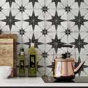 Peel and Stick Wallpaper 17.1"x393" Black Star Vinyl Contact Paper for Bedroom Kitchen Removable Self-Adhesive Wall Paper