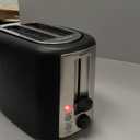 Amazon Basics 2 Slice Toaster, With 6 Browning Settings, Extra Wide Slots For Bagels and Special Breads, Removable Easy-to-Clean Crumb Tray, Cancel/Defrost/Bagel Buttons, 900W, Black & Silver