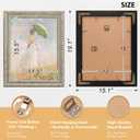 12x16 Picture Frame, HD Real Glass 12x16 Ornate Vintage Photo Frame, 12 by 16 Oil Painting Poster Frame with Vintage Silver Border and Distressed Rust-Like Finish, Horizontal & Vertical Display for Tabletop or Wall Decor (1 Pack）