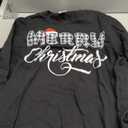 Merry Christmas Buffalo Black and White Plaid for Men Women Long Sleeve T-Shirt, Size: M