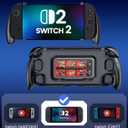 EXTREMECOOL Enhanced Switch 2 Grip - Ergonomic Hard Shell with 6 Game Slots & Front Cover | Handheld Mode Only | NOT Dockable | Lightweight & Travel-Ready Protective Shell (Black)