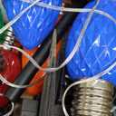 IDEAALS 10 Pack Jumbo Multicolor Solar C9 Christmas Lights OutdoorLED Solar Pathway Lights Waterproof, Strawberry Light Christmas Decorations Outdoor for Walkway Party Patio Garden Lawn Yard Decor