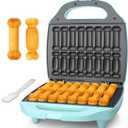 Baker's Friend Dog Treat Maker Machine in 2 Shapes, 16 Bones Dog Treat Molds Gifts for Dog Lovers, Personalized Dog Gifts, Snack Machine, Brush & Recipes Included, Aqua