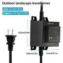 Low-Voltage Landscape Transformer, 60W 5A, converts 110V-120V AC to 12V AC. Landscape Lighting Transformer for Outdoor Lighting, Landscape Lighting, Swimming Pool Lights, LED Lights, Water Pumps, etc