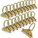 Eapele 20pcs Steel E-Track O Ring Tie-Down Anchors, Secure Cargo in Enclosed/Flatbed Trailers, Trucks, Load Limit of 1500lb