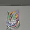 Dog Leash 5 FT Handmade Braided Cotton Rope Leashes for Small Medium and Large Dogs, New Golden Heavy Duty Metal Clasp, Colorful Macaron (5FT x 1/2in (Pack of 1))