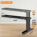 Foozet Ladder Extender Pro, Ladder Stabilizer High Strength, Ladder Leveler14.5”-18” Adjustable Height Range for Single and Extension Ladders,Step Ladder Leveler