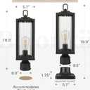 Beionxii 20 Inch Dusk to Dawn Outdoor Post Light, 2 Pack Large Pole Light