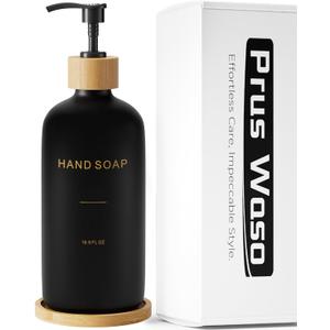 Matte Black Soap Dispenser, Hand Soap Dispenser for Kitchen Sink, Handsoap Dispenser for Bathroom. (Black & Hand)