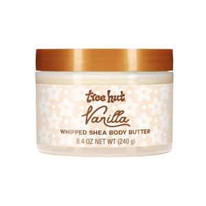 Tree Hut Vanilla Whipped Shea Body Butter, Long-Lasting Hydration for Soft, Smooth Skin, Nourishing Essential Body Care, Lightweight Moisturizer, 8.4 fl oz
