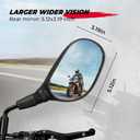 KEMIMOTO ATV Mirrors, 8MM 10MM Motorcycle Mirrors for Handlebar ATV Accessories Compatible with Scooter Snowmobile Mope, 360 Degrees Ball Type Adjustment