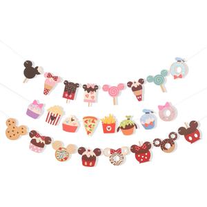 Cartoon Mouse Head Theme Banner - Mouse Garland, Cartoon Birthday Banner for birthday party decorations, room decorations, welcome baby party, classroom decorations