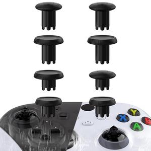 eXtremeRate ThumbsGear V3 Interchangeable Thumbsticks for Xbox Core Controller, 4 Height Adjustable Convex and Concave Grip Joysticks for Xbox One S/X/Elite, for Nintendo Switch Pro Controller - Black