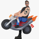 Morph Inflatable Biker Costume, Inflatable Motorcycle Costume, Blow Up Costumes for Adults