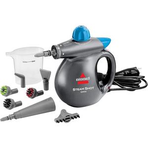 BISSELL Steam Shot Omni Pressurized Handheld Multi-Surface Natural Portable Steam Cleaner with 7 tools for tile, grout, windows, bathrooms, kitchen, auto