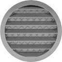 2 x  160mm 6 inch Round Grey Aluminium Ventilation Grille - Air Vent Cover with Mesh (Gray)