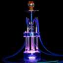 NewBeeclassic 4 Hose Hookah SetLarge Party LED Hookah, Modern Fountain Design Shisha kit with everything, Luxury fun Hookah for Great Smoking (4 Hose Hookah Set-Clear)