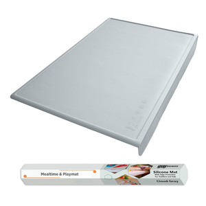 Silicone Craft Mat for Painting, PlayDoh and Art Projects with Angle-Protective Safety Edge – Toddlers & Kids Placemat – Non-Slip & BPA-Free Food Mat – 1.5mm Thick, 24"x16", Vanilla Cream