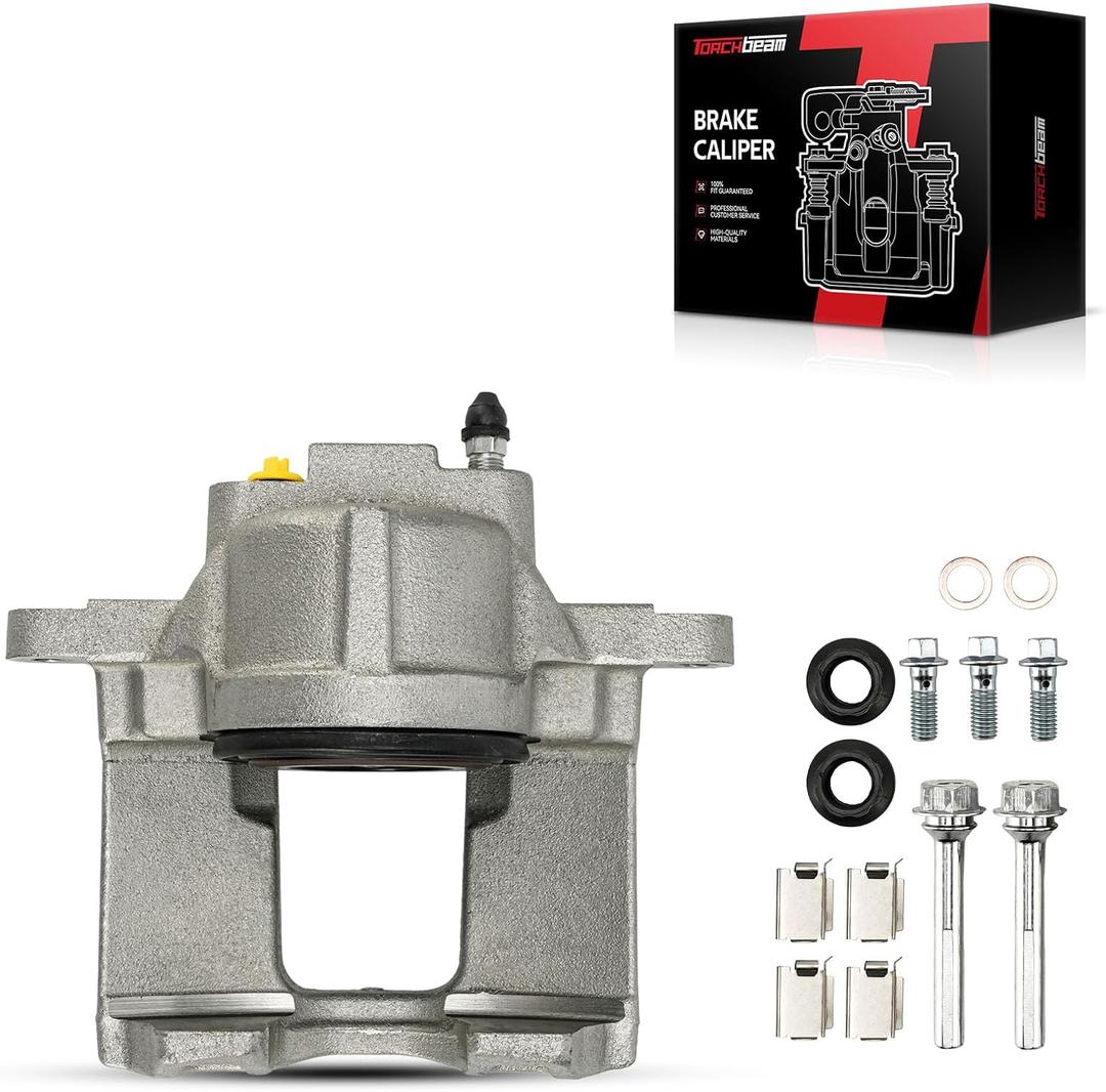 Torchbeam Front Brake Caliper for Jeep Wrangler 2013-2017, Dodge Grand Caravan 2013-2016, Chrysler Town & Country 2013-2016, Jeep Wrangler JK, Front Left or Front Right Caliper without Bracket 185485