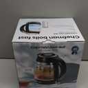 Chefman Electric Kettle, 1.8L 1500W, Hot Water Boiler, Removable Lid for Easy Cleaning, Auto Shut Off, Boil-Dry Protection, Stainless Steel Filter, BPA Free, Borosilicate Glass Electric Tea Kettle (Black)