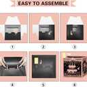 Rose Gold 40th Birthday Decorations for Women - Fabulous 40 Birthday Party Supplies Include 3pcs Balloon Boxes, Number 40 Foil Balloons, Fringe Curtains, Black Pink Garland Arch Kit - Photo Backdrop