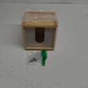 Chunful Disposable Face Towel Holder Box with Bamboo Lid, Acrylic Cosmetic Facial Towel Storage Container for Disposable Makeup Wipes Bathroom Vanity Countertop (Card Slot Connection)