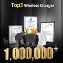 Wireless Charger,3 in 1 Magnetic Wireless Charger Stand, Fast Wireless Charging Dock for iPhone17/16/15/14/13/12 Series, Apple Watch Series, AirPods Pro.