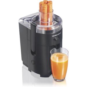 Hamilton Beach HealthSmart Juicer Machine, Compact Centrifugal Extractor, 2.4 Feed Chute for Fruits and Vegetables, Easy to Clean, BPA Free, 400W, Black (R67500)
