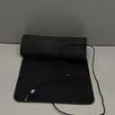 Magnetic Wireless Charging Mouse Pad, 27.5"x11.8" Gaming Desk Mat with Superior Stitched Edges, Non-Slip Base, Waterproof Smooth Desk Writing Pad for Gamer, Office & Home, Black