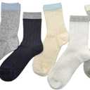 Breathable Socks for Women and Girls, 5 Pack Cute Cotton Novelty Sock