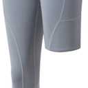 Men's Basketball Single Leg Tight Sports Pants 1/2 One Leg Compression Pants Athletic Base Layer Underwear (Medium, Gray-1-right-long)
