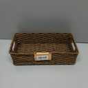 StorageWorks Toilet Tank Tray, Brown Round Paper Rope Bathroom Baskets for Organizing, Toilet Tank Basket, Toilets Organizer with Built-in Handles, 14 "L x 6 "W x 3 "H, 1 Pack