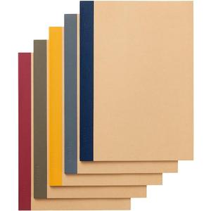 MUJI Set of 5 Notebooks 30 Sheets, Color Ruled B5 76316145 Multicolor