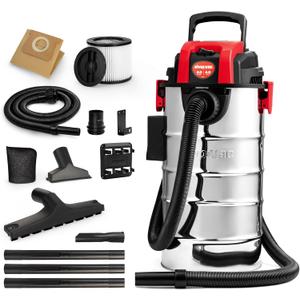 Shop-Vac 6 Gallon 4.0 Peak HP Wet/Dry Vacuum, Wall Mountable Compact Shop Vacuum with Up to 20 ft Extra Long Hose & Accessories - Ideal for Jobsite, Garages, Car & Workshops