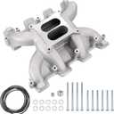 Dokili Dual Plane Carbureted Intake Manifold for G.M LS1 LS2 LS6 Satin Holle.y 300-130