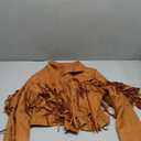 Bibowa Faux Leather Jackets For Women Trendy Cowgirl Outfits Fall Western Fringe Cropped Jacket 2025 Tassel Motorcycle Crop Coats Winter Tan XL