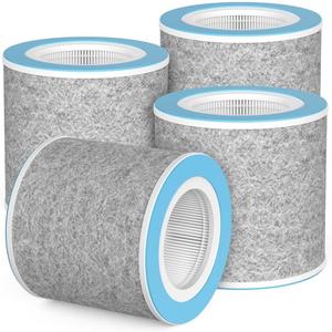 4-Pack HP102 Replacement Filter Compatible with HP100, HP102 Series Purifiers, for Models HC450, HC451, HC452, HC455, Part Number # HE1FKPET, HE1FKBAS