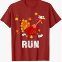 Turkey Run Costume Thanksgiving Running Turkey Trot T-Shirt, Size S