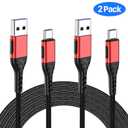 Durcord USB C Cable, Upgarded 2Pack 10ft USB Fast Charging 10 Feet Type C Charging Cord Cable, Fast Type C Charger Braided USB Cable Compatible with iPhone 15 Pro/Plus/Max/Android/Phone/Pad -Red