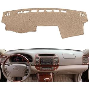 Dash Cover Mat Custom Fit for Toyota Camry 2002 2003 2004 2005 2006 with Cutout for Sensors and Dash Speakers, Dashboard Cover Pad Carpet(02-06 Beige) J40