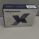 Samsers Full-Size Foldable Bluetooth Keyboard, KF08S Wireless Folding Keyboards with PU Leather Cover, Portable Travel for iPhone iPad Smartphone Tablet Laptop, Android Windows Mac OS, Black