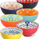 HAPPY KIT 24 oz Cereal Bowls Set, Ceramic Soup Bowls Set of 6 for Kitchen Dishwasher & Microwave Safe,Bowls Set for Cereal Soup Rice Fruit Pasta Salad Oatmeal, Kitchen Decor & Housewarming Gift