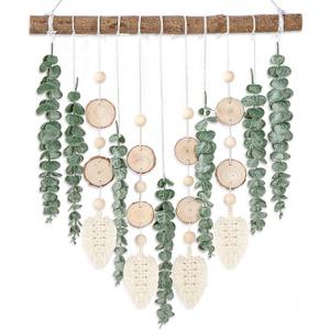 Sggvecsy 21 Eucalyptus Wall Hanging Decor Artificial Eucalyptus Plant Fake Greenery Leaves Boho Wall Decor with Wooden Stick for Bedroom Bathroom Kitchen Rustic Farmhouse Home Living Room Decoration