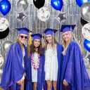 Blue and Black Silver Confetti Balloons,12inch Dark Royal Blue Black Sliver Party Latex Balloons for Boys Video Gaming theme party,Birthday,Wedding,Thanksgiving,Christmas Day,Columbus,Veterans.