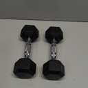 Fitvids Rubber Encased Hex Dumbbell, Style: 5LB Pair