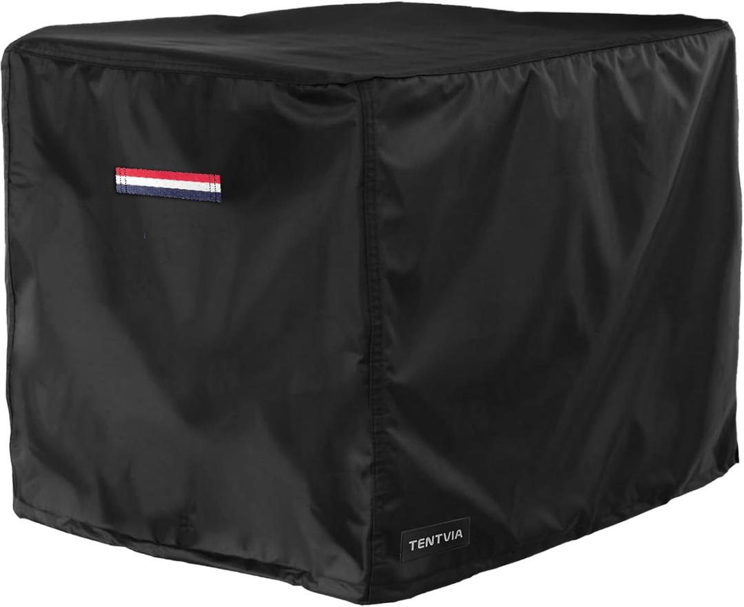 Universal Generator Cover 32x24x24 Inches,600D Heavy-Duty Oxford Fabric,Dustproof and Waterproof Protection for Generators, Suitable for Most 5000-10000W Generators, Black 