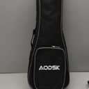 AODSK Soprano Ukulele for Beginner 21 Inch Ukelele with Gig Bag Strap Nylon String 4 Picks Holiday Gift (Natural)